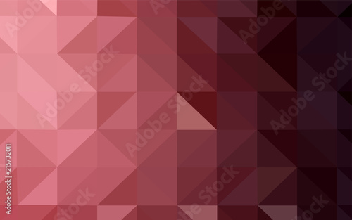 Light Pink, Red vector gradient triangles pattern.