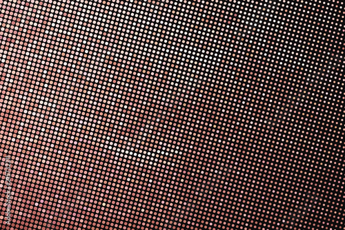 Panel with circles, dots, points of different shades of Golden color. Halftone effect. Digital gradient. Luxury background. 
