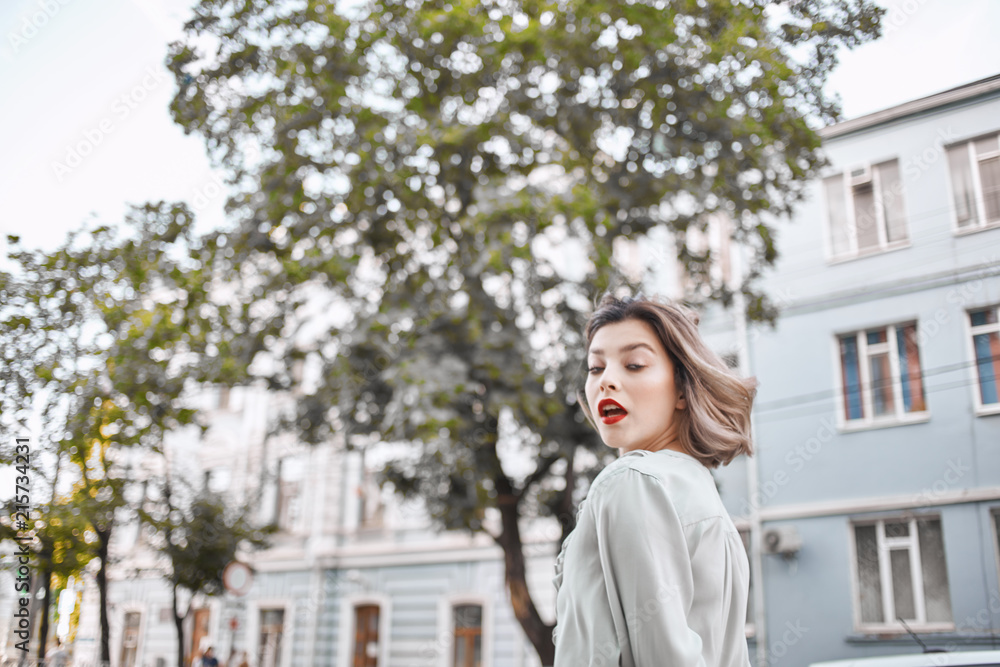 woman building street