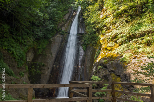 Landscape of Smolare waterfall cascade in Belasica Mountain  Novo Selo  Republic of Macedonia