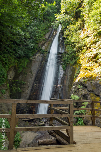 Landscape of Smolare waterfall cascade in Belasica Mountain, Novo Selo, Republic of Macedonia photo