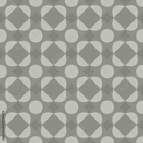 Design for printing on fabric  Wallpaper  inter-carrier objects in traditional tile style. Classic ornament of different shades of gray
