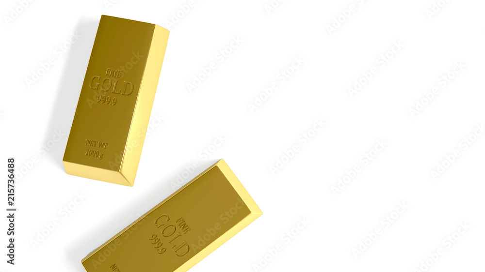 Gold Bar on the white background Gold Bar on the white background