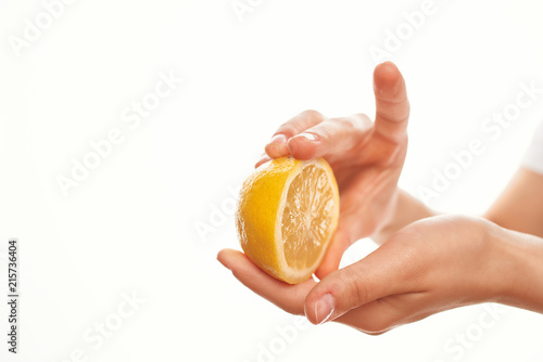 lemon juice on an isolated background