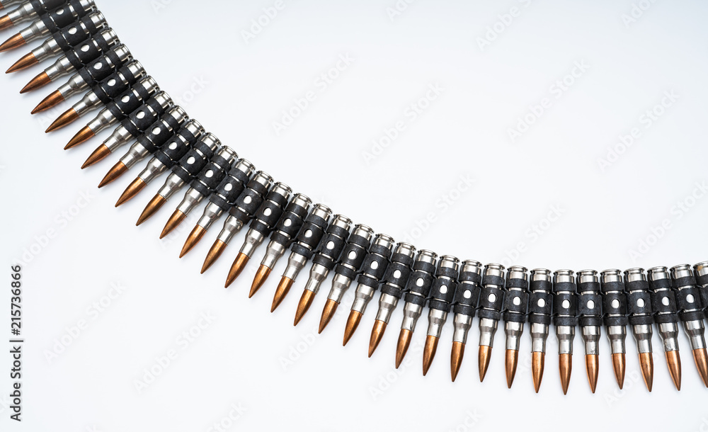 ammo belt full of bullets isolated ammo belt full of bullets isolated