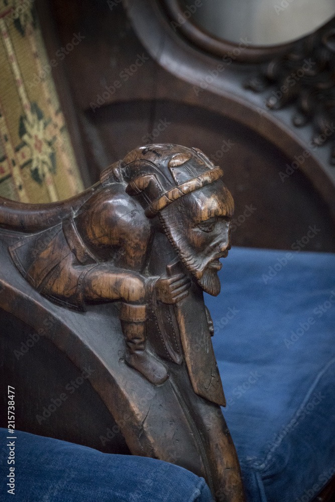 Carved Armrest in the Church of St Edmund, King and Martyr, Southwold Carved Armrest in the Church of St Edmund, King and Martyr, Southwold