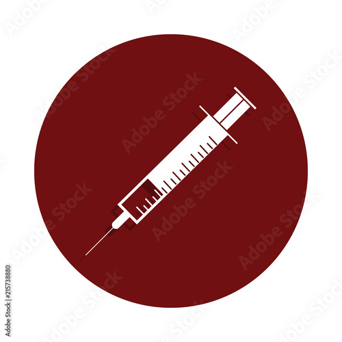 syringe with heroin icon in glyph badge style. One of bad habbits collection icon can be used for UI/UX