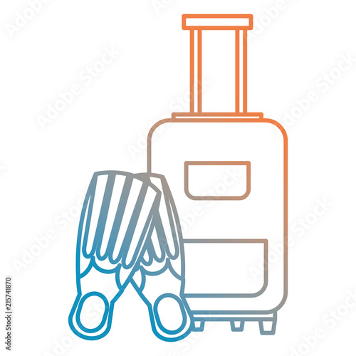 suitcase travel with fins