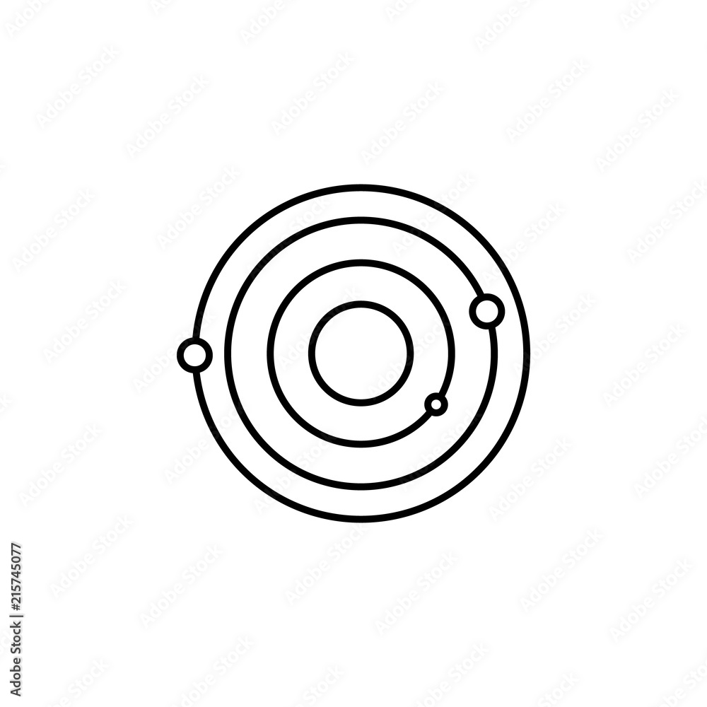 solar system icon. Element of space for mobile concept and web apps illustration. Thin line icon for website design and development, app development solar system icon. Element of space for mobile concept and web apps illustration. Thin line icon for website design and development, app development