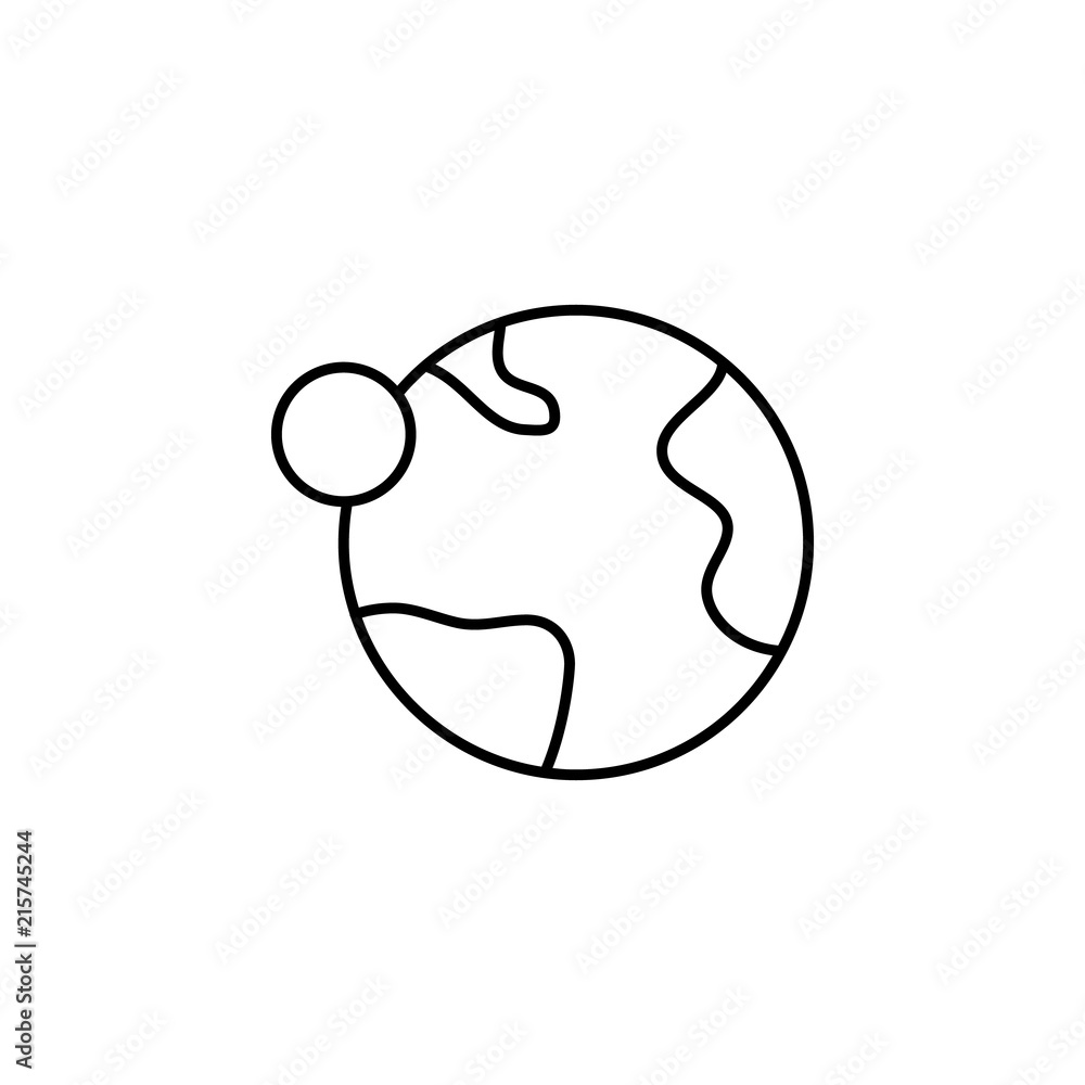 Earth icon. Element of space for mobile concept and web apps illustration. Thin line icon for website design and development, app development Earth icon. Element of space for mobile concept and web apps illustration. Thin line icon for website design and development, app development