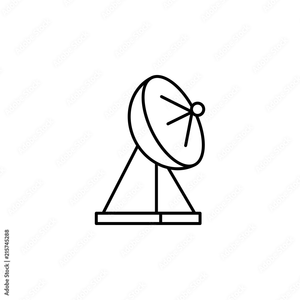 satellite dish icon. Element of space for mobile concept and web apps illustration. Thin line icon for website design and development, app development satellite dish icon. Element of space for mobile concept and web apps illustration. Thin line icon for website design and development, app development