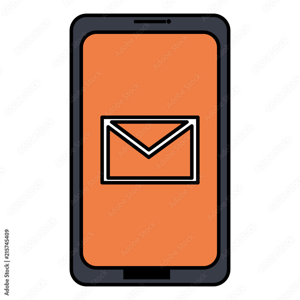 smartphone with envelope mail