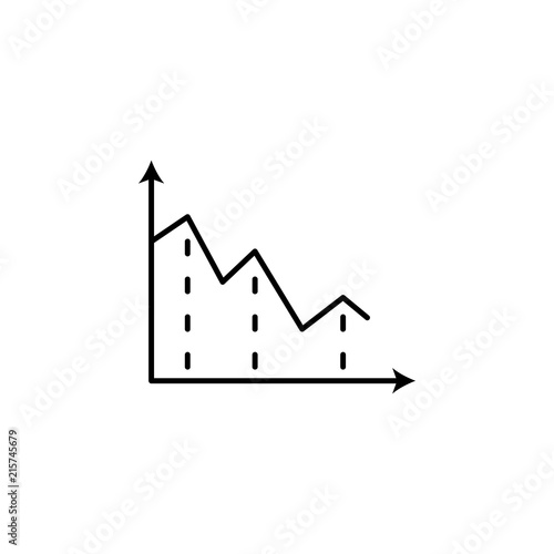 area chart line icon. Element of chart icon for mobile concept and web apps. Thin line area chart icon can be used for web and mobile. Premium icon