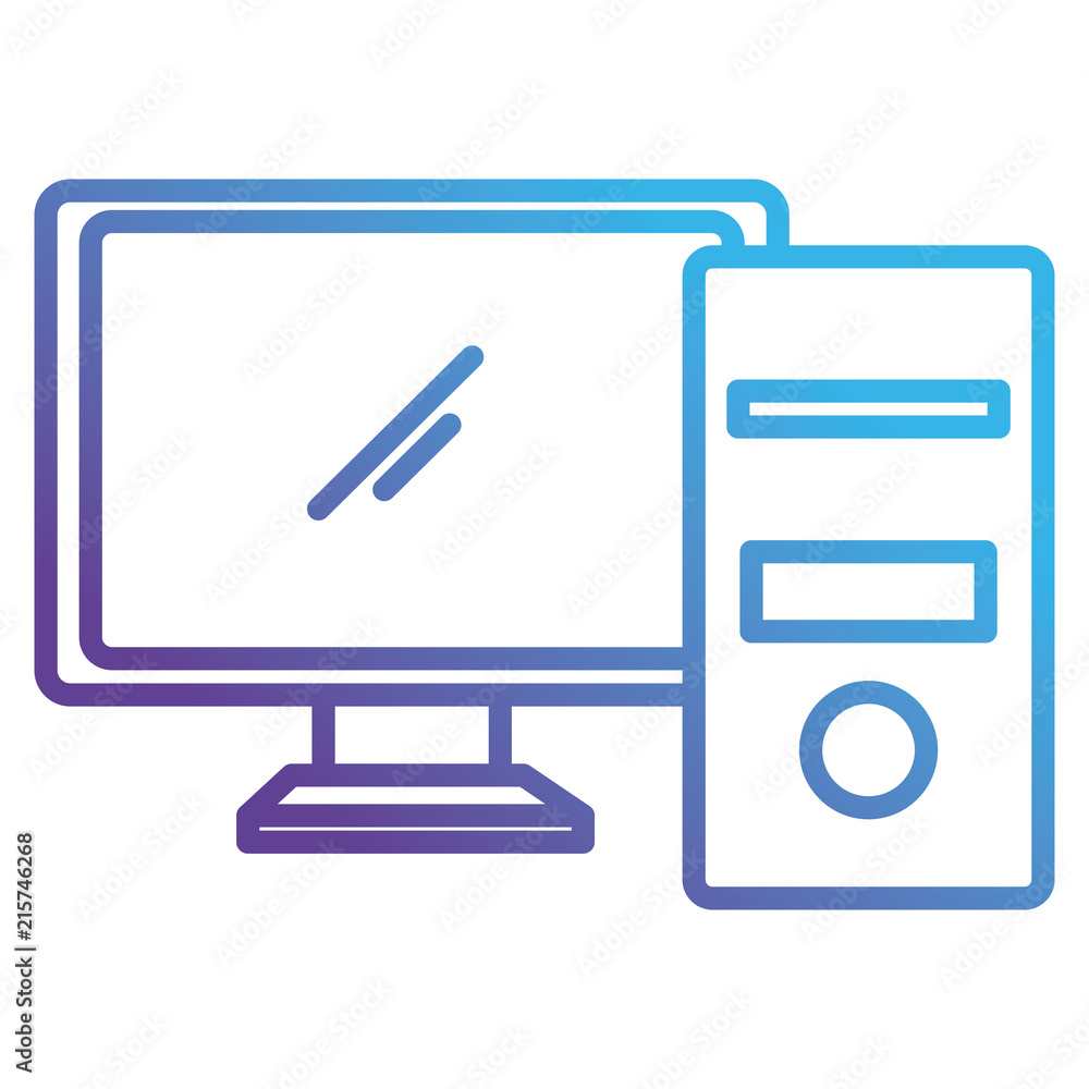 computer desktop isolated icon computer desktop isolated icon
