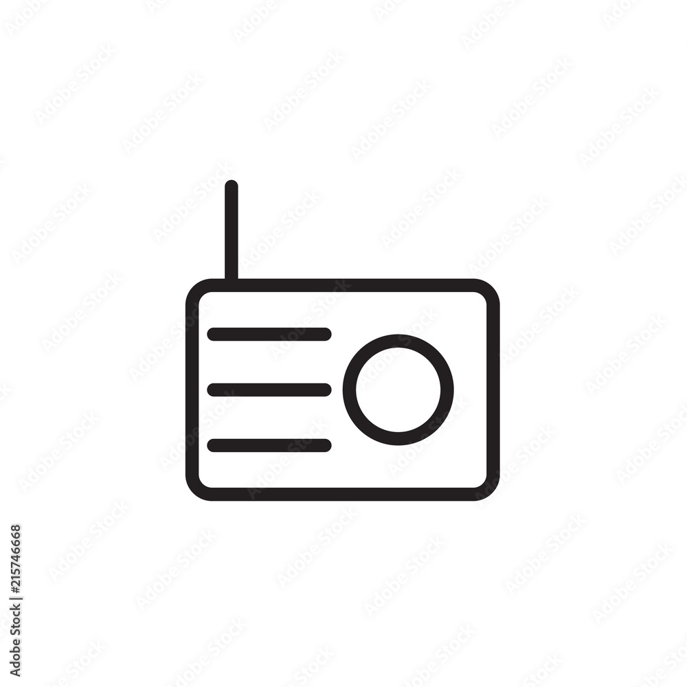 Radio icon Vector illustration, EPS10. Radio icon Vector illustration, EPS10.