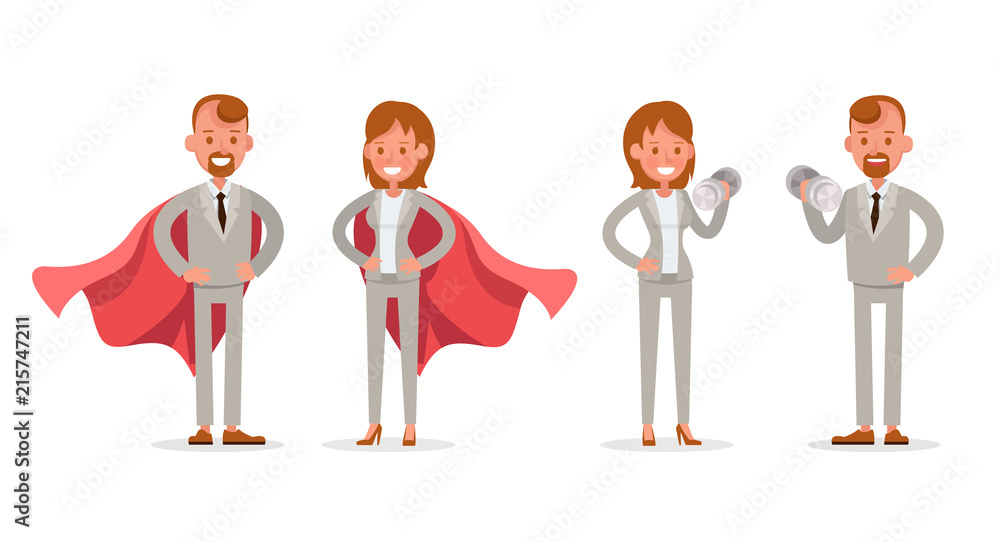Set of Businessman and Businesswoman character vector design. no76 Set of Businessman and Businesswoman character vector design. no76
