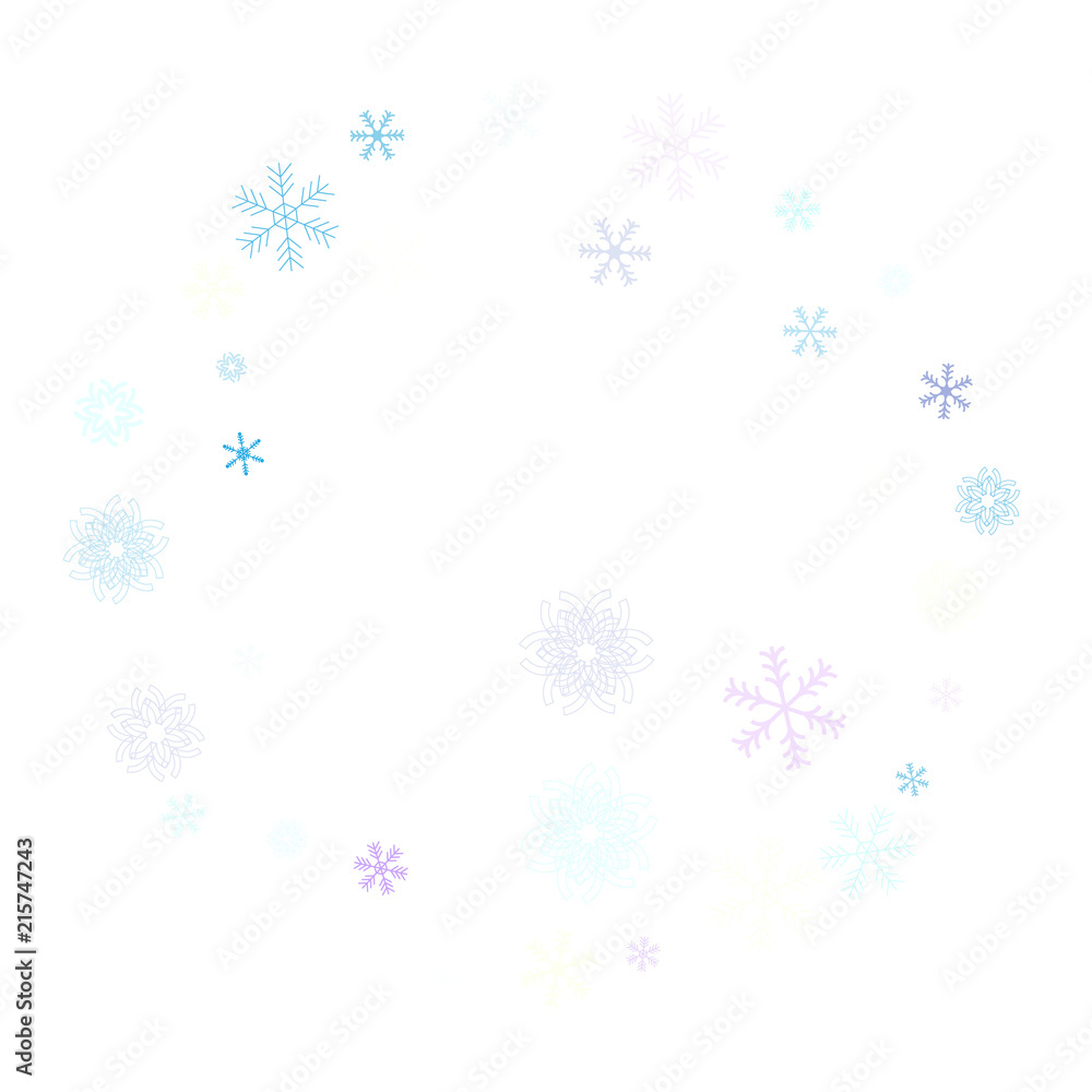 Falling down snow confetti, snowflake vector border. Festive winter, Christmas, New Year sale background. Cold weather, winter storm, scatter texture. Hipster snowfall falling snowflakes cool confetti