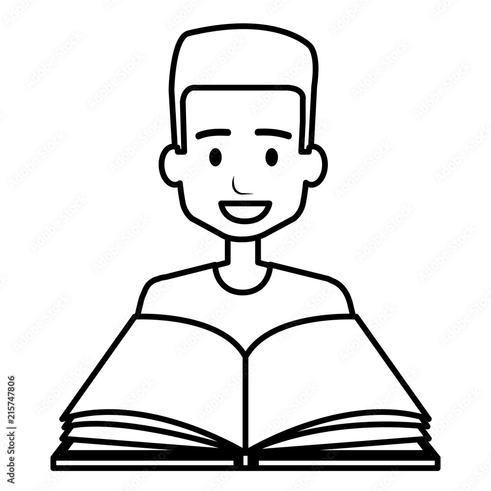 young boy student with text book school vector illustration design young boy student with text book school vector illustration design