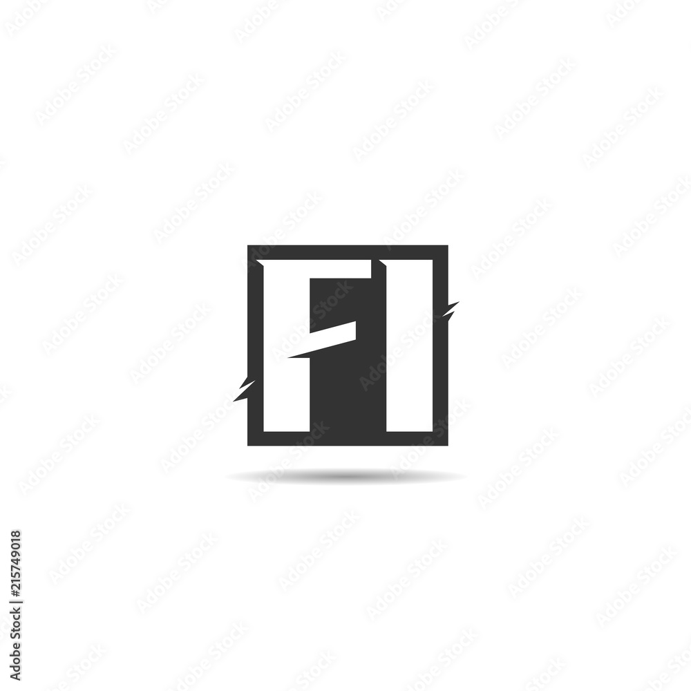 Initial Letter FI Logo Template Design Initial Letter FI Logo Template Design