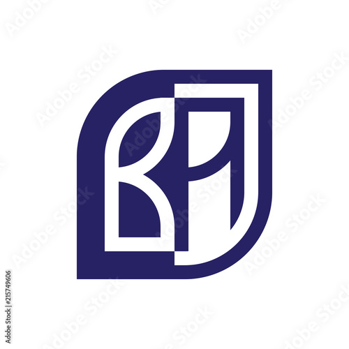 BA initial letter emblem logo negative space