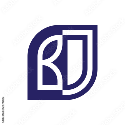 BO initial letter emblem logo negative space