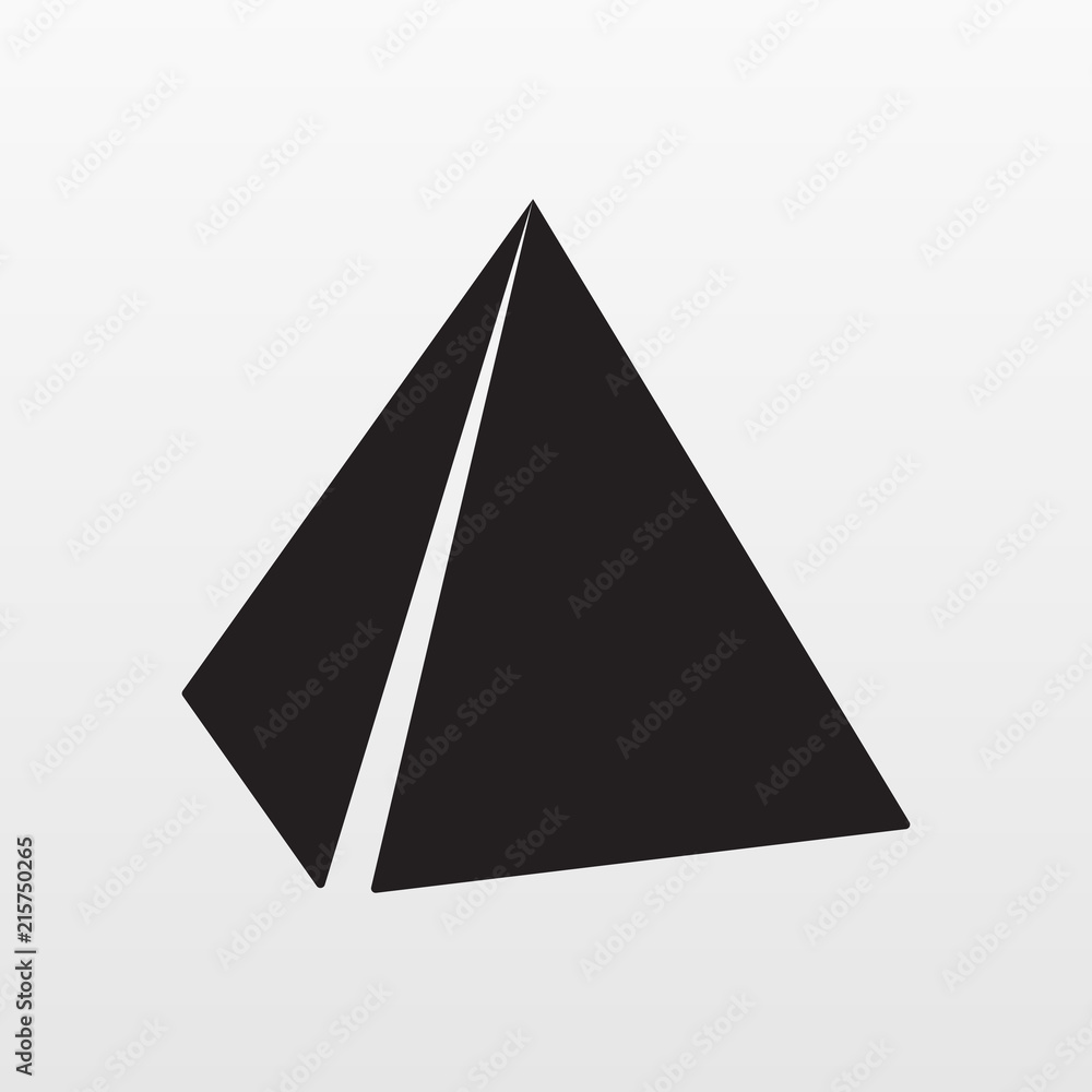 Gray Pyramids icon isolated on background. Modern flat pictogram, business, Architecture, internet c Gray Pyramids icon isolated on background. Modern flat pictogram, business, Architecture, internet c