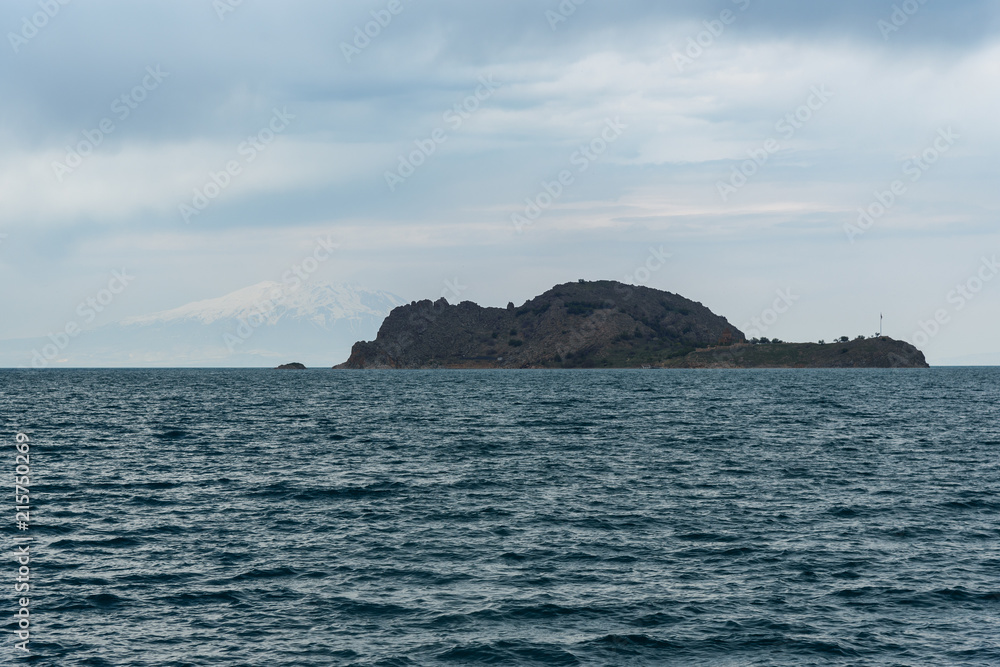 Akdamar Island in Van Lake. Turkey