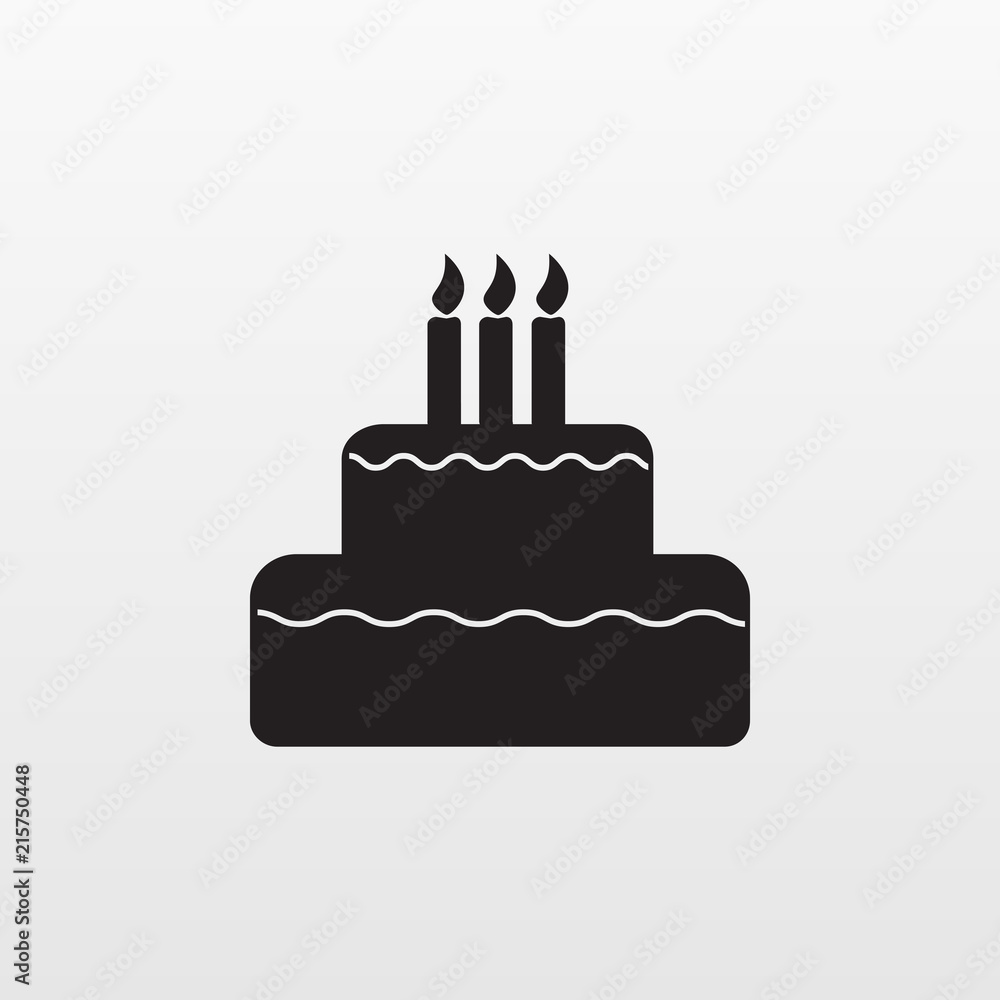 Gray cake icon isolated on background. Modern flat pictogram, business, marketing, internet concept. Gray cake icon isolated on background. Modern flat pictogram, business, marketing, internet concept.