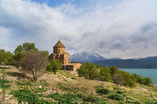 Armenian Cathedral Church of Holy Cross on Akdamar Island. Turkey