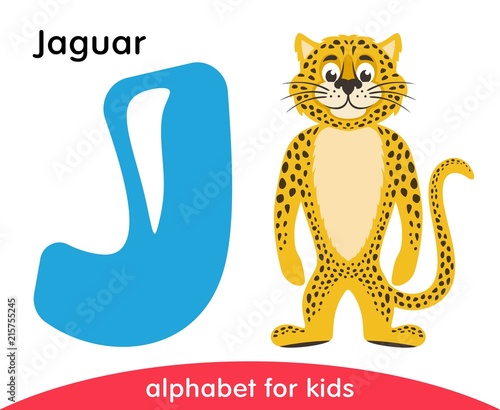 Blue Letter J And Yellow Jaguar English Alphabet With Animals Cartoon Characters Isolated On White Background Flat Design Zoo Theme Colorful Vector Illustration For Kids Stock Vector Adobe Stock Blue Letter J And Yellow Jaguar English Alphabet With Animals Cartoon Characters Isolated On White Background Flat Design Zoo Theme Colorful Vector Illustration For Kids Stock Vector Adobe Stock