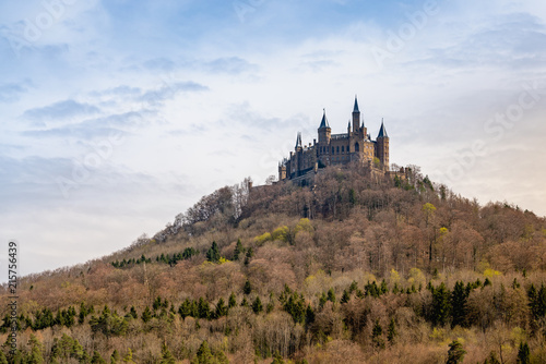 Canvas Print Hohenzollern castle in spring time, Baden-Wurttemberg, Germany