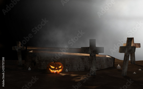 Halloween graveyard open co...