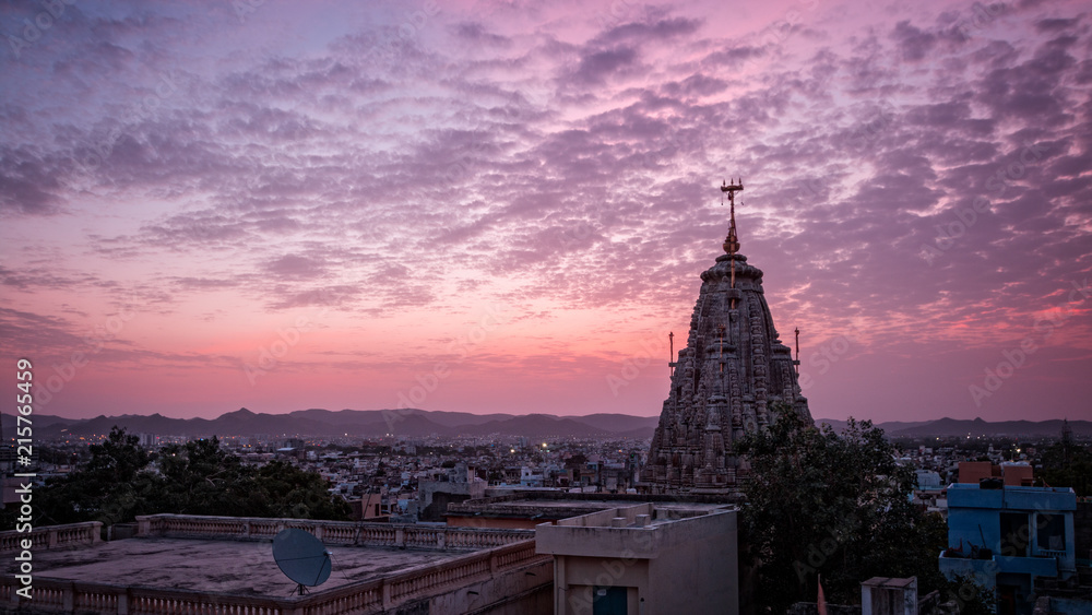 Pink sky In Udaipur