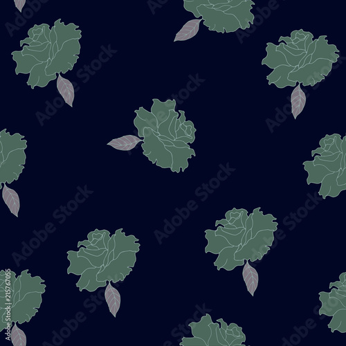 Wallpaper Mural Elegance pattern with flowers and leaf.Floral vector illustration. Torontodigital.ca