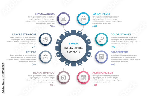 Infographic Template with Gear