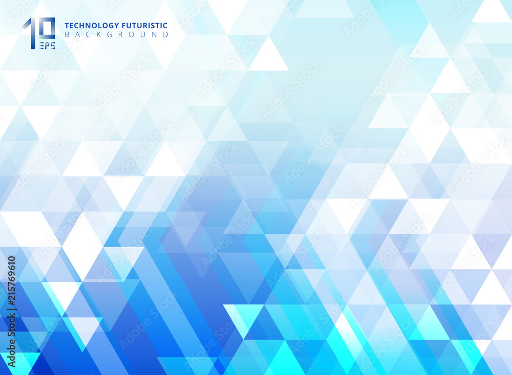 Abstract technology futuristic arrow and triangles pattern elements on blue background. Abstract technology futuristic arrow and triangles pattern elements on blue background.