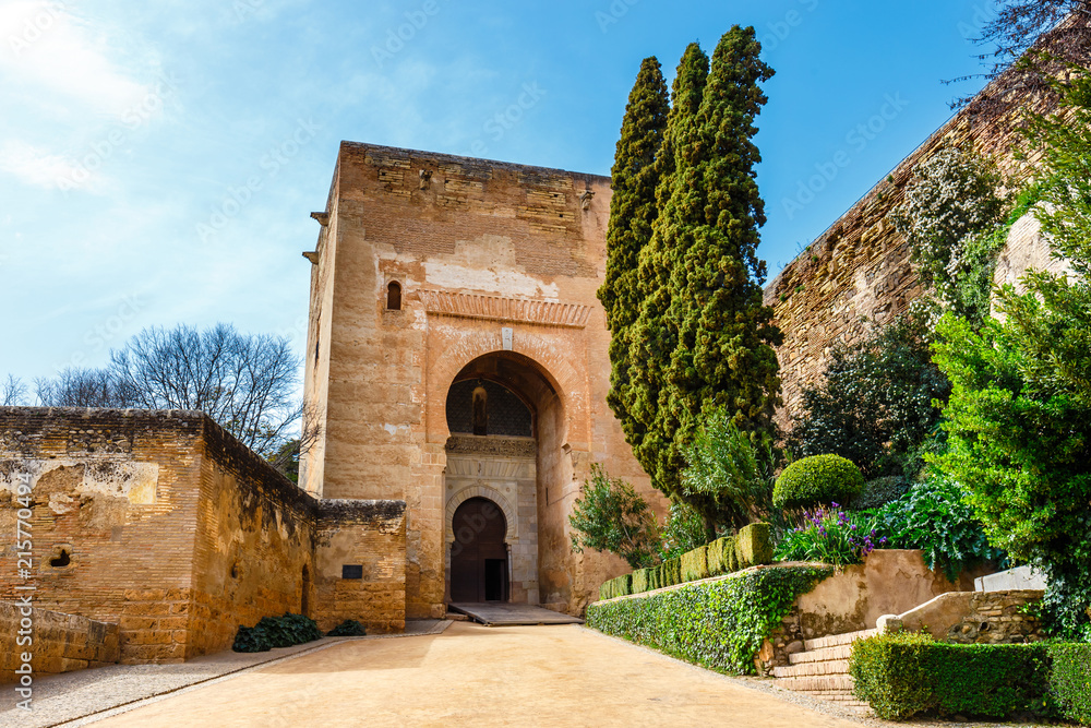 Gate of Justice (Puerta de la Justicia), gate to Alhambra complex in Granada, Spain
