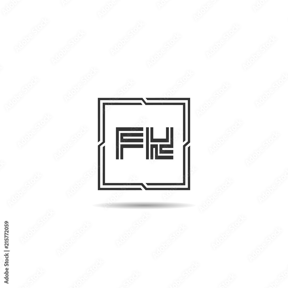 Initial Letter FK Logo Template Design