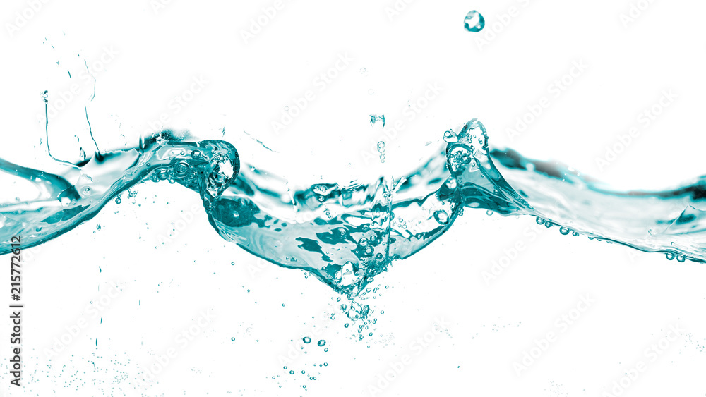 Water smooth wave in a wave isolated on white background Water smooth wave in a wave isolated on white background