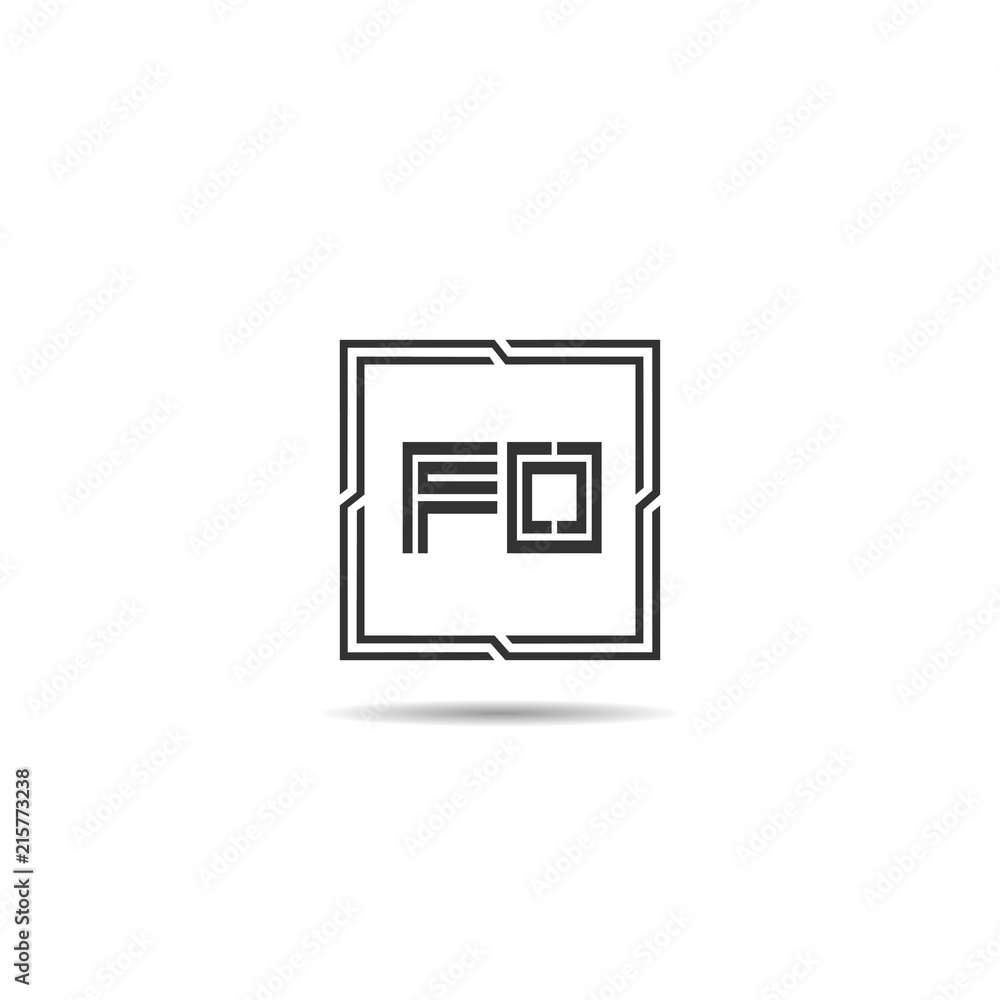 Initial Letter FO Logo Template Design Initial Letter FO Logo Template Design