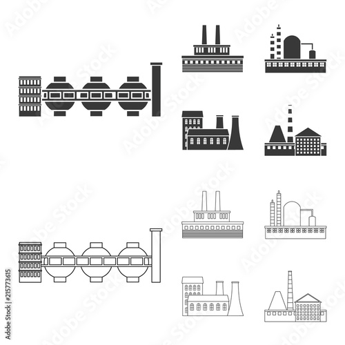 Industry, production.Factory set collection icons in black,outline style vector symbol stock illustration web.