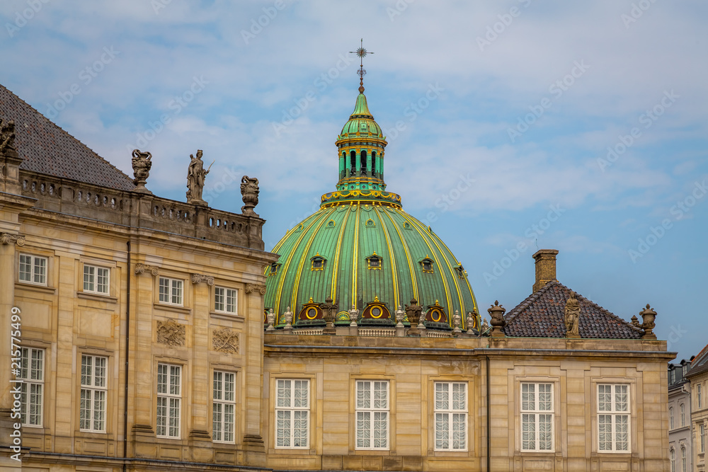 Obraz premium Amalienborg Palace home of the Danish Royal family, Copenhagen, Denmark