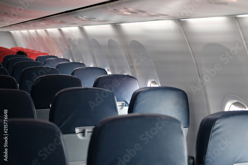 Wallpaper Mural empty passenger seat inside airplane. chair in aircraft Torontodigital.ca