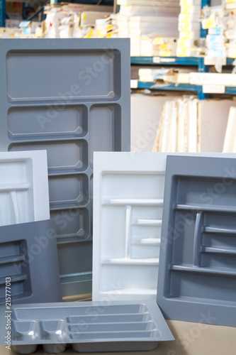 Organizers for kitchen utensils. Furniture accessories. Built in equipment.