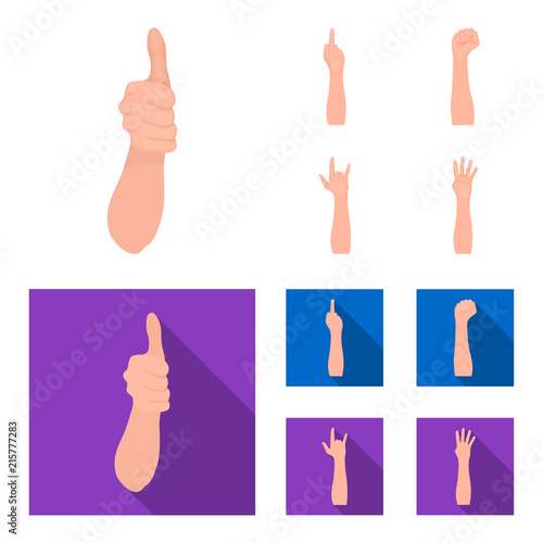 Sign Language cartoon,flat icons in set collection for design.Emotional part of communication vector symbol stock web illustration.