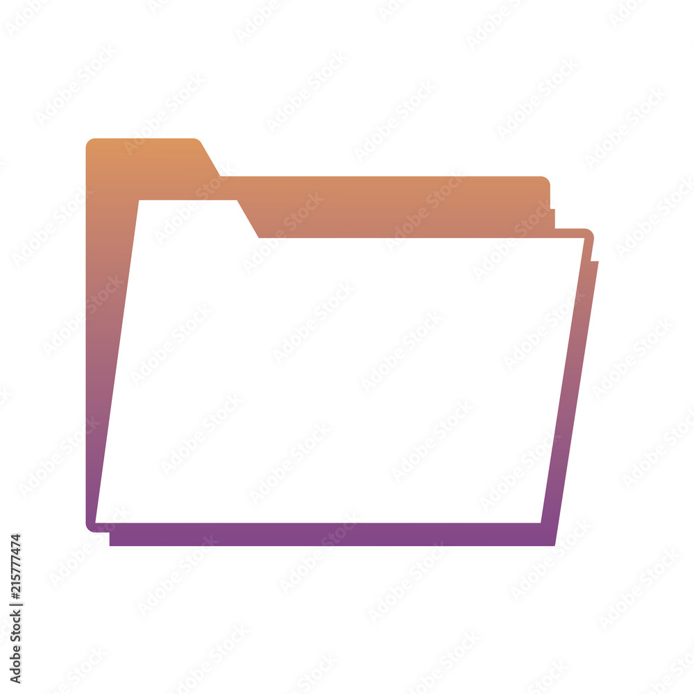 folder document icon over white background, vector illustration