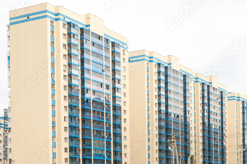 The facade of a high-rise buildings