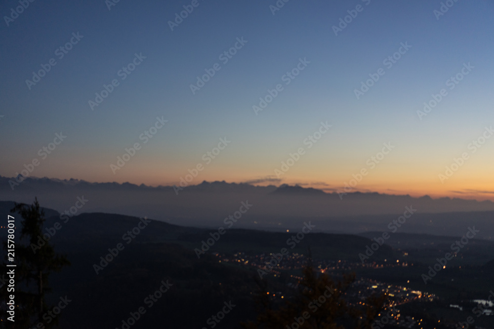 sunset landscape panorama with orange sky sunset landscape panorama with orange sky