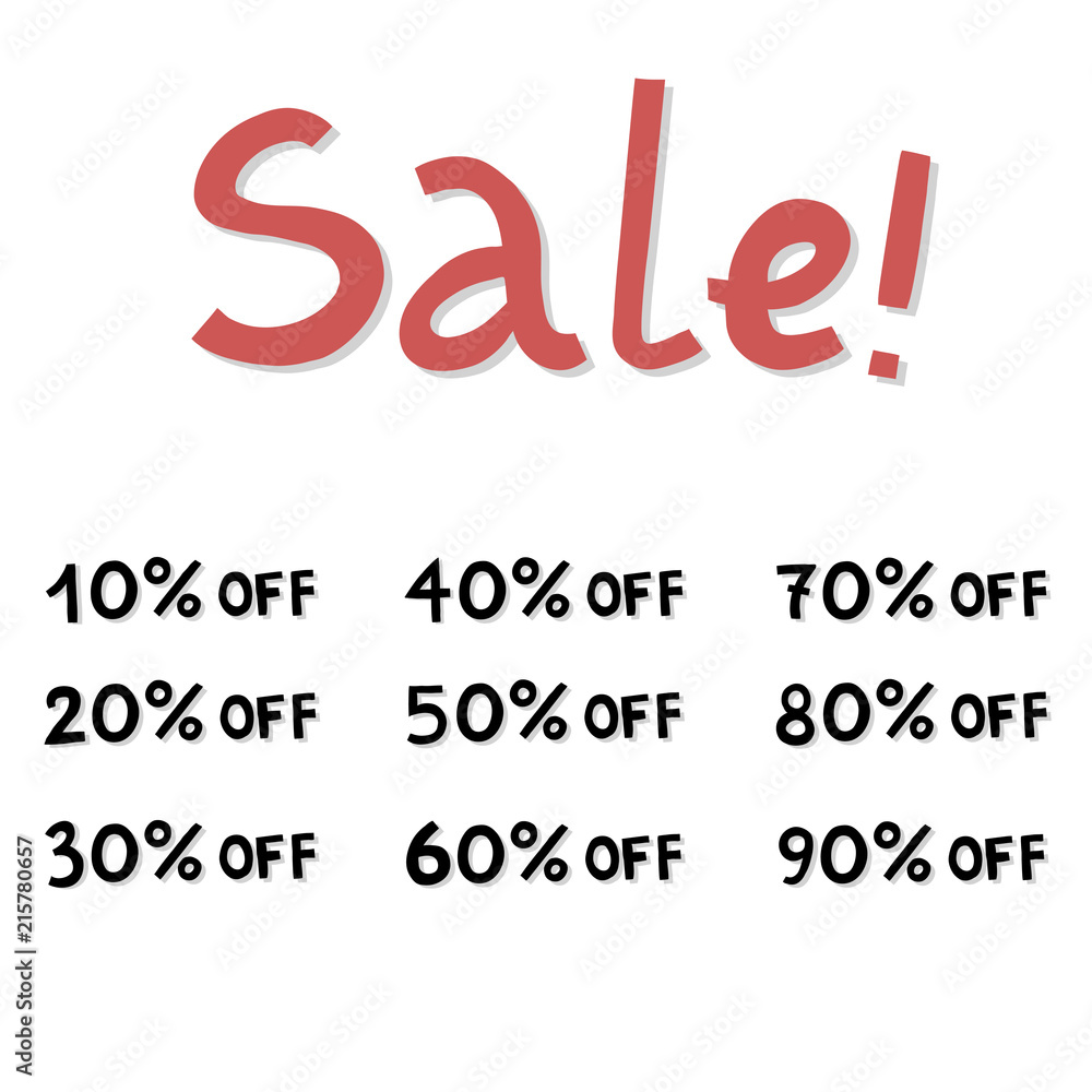 Set of sale discount labels, isolated Set of sale discount labels, isolated