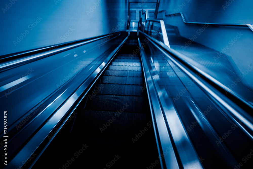 the escalator of the subway station in shanghai china. the escalator of the subway station in shanghai china.